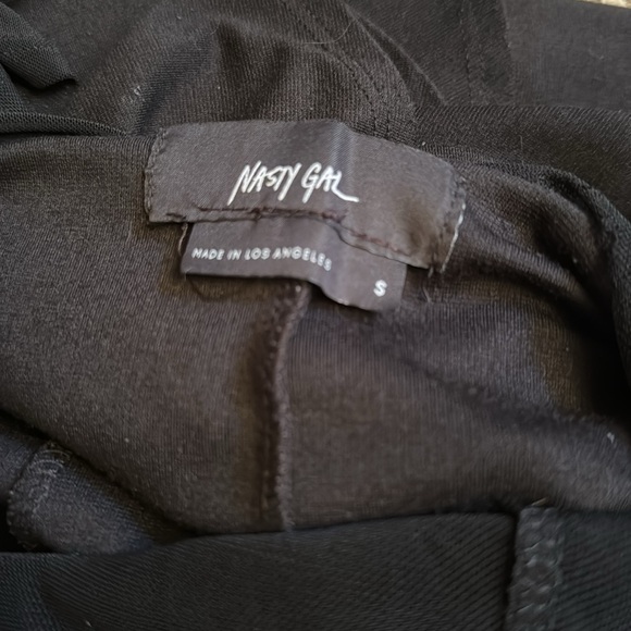 Nasty Gal Mesh Black Peplum Romper Small - Picture 7 of 7